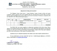 REQUEST FOR QUOTATION