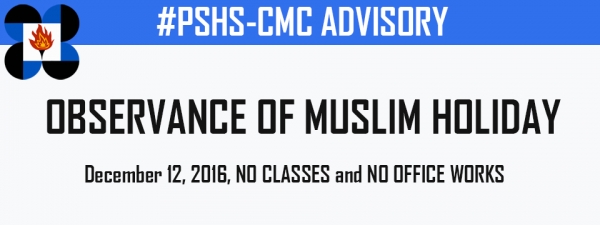 OBSERVANCE OF MUSLIM HOLIDAY